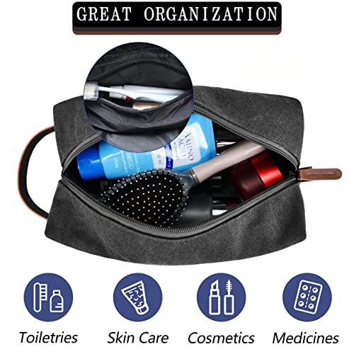 Travel Toiletry Bag for Men Initials - Graduation Gifts for Him, Personalized Shaving Kit Bag Hanging Dopp Kit - Travel Essentials, Bathroom Shower Bag for Toiletries Accessories Gifts for Men - X