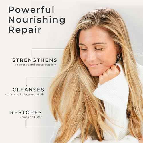 CIBU Repair + Protect Hair Conditioner for Damaged Dry Hair, 1 Liter - Protects from Breakage and Split Ends, Leaves Strands Smooth and Luxurious - Color Safe Repair Conditioner Gentle for Daily Use
