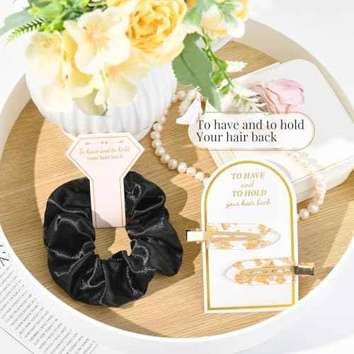 12 PCS Bridesmaid Proposal Gifts Bridesmaid Hair Clips Bridesmaid Scrunchies Bridal Shower Gifts Silk Satin Soft Hair Accessories Bridesmaid Wedding Favor Women Girls