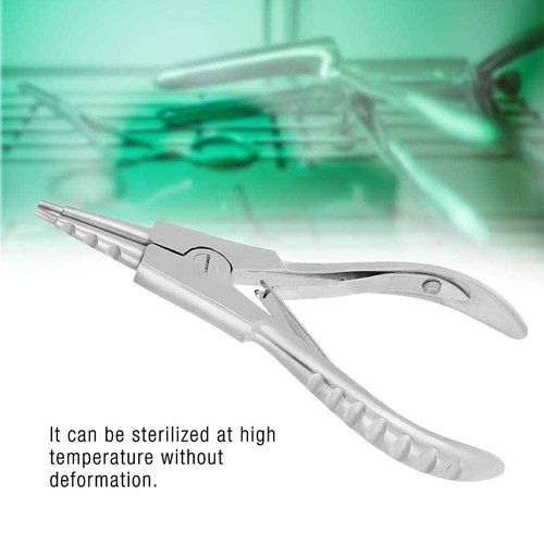 Surgical Steel Body Piercing Kits - Ear Nose Lip Navel Tongue Septum Forcep Clamp Pliers Tool