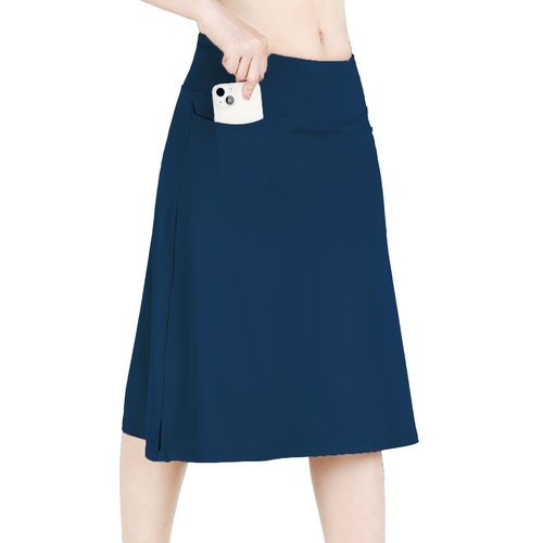 CZRLHYT Women's Athletic Skirts Running Skorts Midi Skirt Navy 5XL