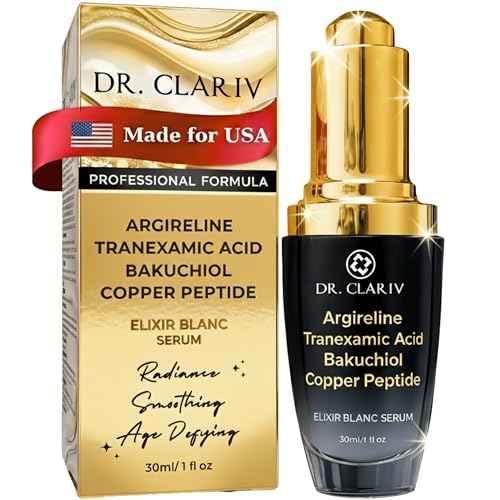 Argireline + Copper Peptides (GHK-Cu) Serum For Face ? Anti Wrinkle Firming Serum with Tranexamic Acid and Bakuchiol, GHK-Cu Peptide ? Anti Aging Skincare for Face? 1 Fl Oz