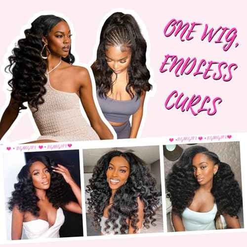 BGM GIRL Kinky Straight 3 in 1 Half Wig Human Hair Glueless Wear and Go No Lace Flip Over Wig With Adjustable Drawstring 180 Density Natural Look Wig For Women 18 Inch