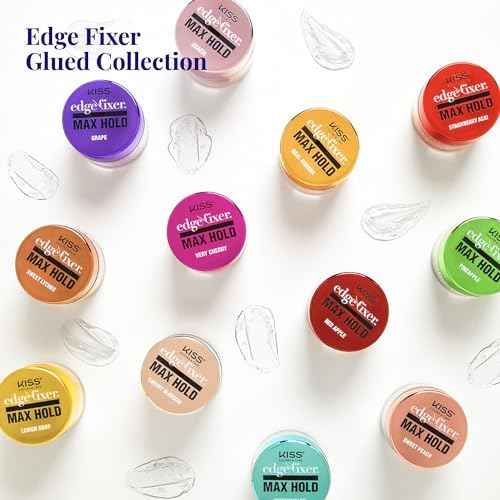 Red by Kiss Edge Fixer 24 Hour Maximum Hold Edge Wax No Flaking Biotin B7 Infused Hair Gel 1.01 fl.oz (Unscented)