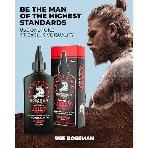 Bossman Jelly Beard Oil Variety Pack - Beard Grooming Care and Growth Kit - All 6 Beard Jelly Oil Scents - Made in USA