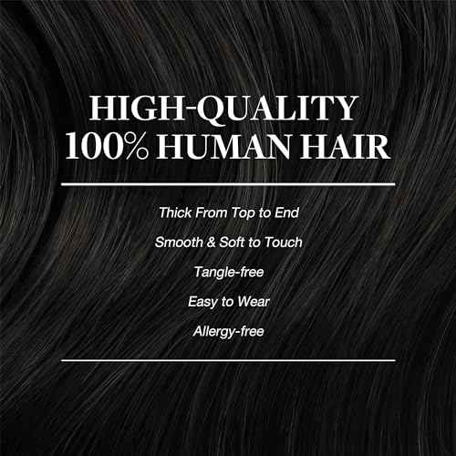 GOO GOO Clip in Hair Extensions Real Human Hair, Remy Human Hair Extensions Clip ins for Women, Natural Human Hair, 22inch 150g 9Pcs, 1B Natural black
