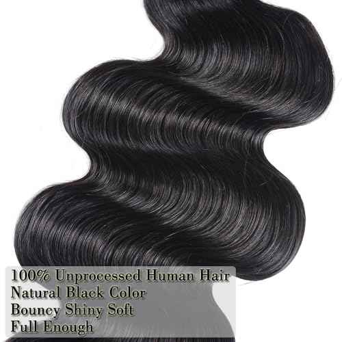 12A Human Hair Bundles 14 14 14 Inch Body Wave Bundles Human Hair Extensions 300g Unprocessed Brazilian Virgin Body Wave 3 Pieces Deals Brazilian Quick Weave Natural Black Wavy Extensions