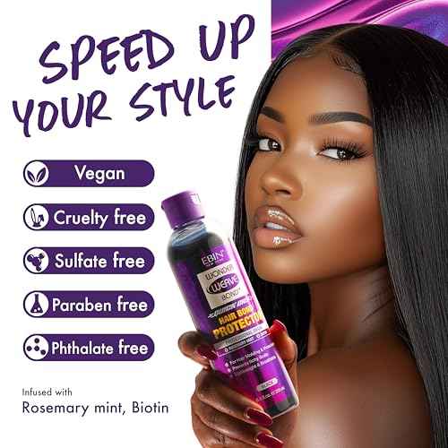 EBIN NEW YORK Wonder Weave Bond Hair Protector (Clear) 3.38 Fl Oz ? Quick Dry Protective Shield for Quick Weave ? Lightweight, Rosemary Mint & Biotin Infused, Breathable Formula