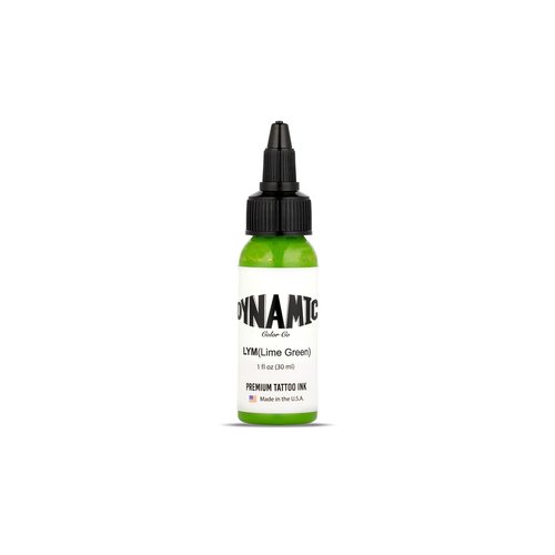 Dynamic Color Co Lime Green Tattoo Ink (1oz Bottle): Vibrant, Sterilized, Vegan & USA-Made Since 1990 – Trusted by Artists Worldwide