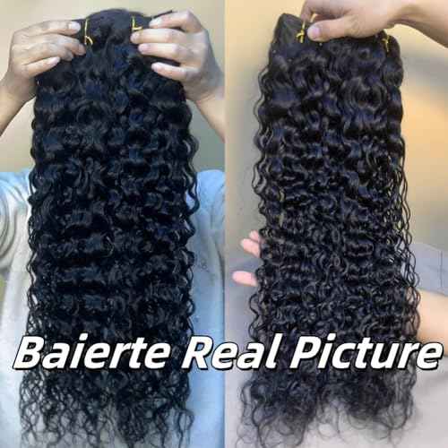 Water Wave Human Hair Bundles 16 18 20 22 Inch 12A Raw Bundles Silky Soft Wet And Wavy Water Wave Bundles For Women Natural Black Color