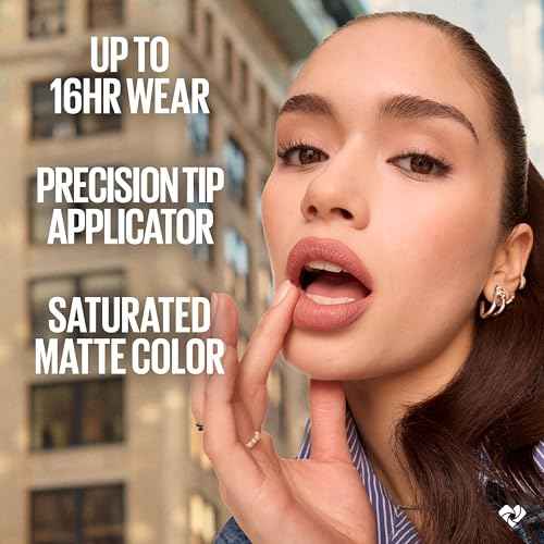 MAYBELLINE Super Stay Matte Ink Liquid Lipstick Makeup, Long Lasting High Impact Color, Up to 16H Wear, Vixen (Intense Blackened Brown)