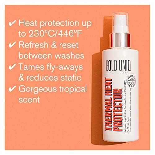 Heat Protectant Spray For Hair - Thermal Protector Up To 450¨¬F From Flat Irons & Hot Blow Dry - Light Weight Thermal Shield Protection Prevents Damage & Breakage, Sulfate & Paraben Free - 5.9 Fl.Oz