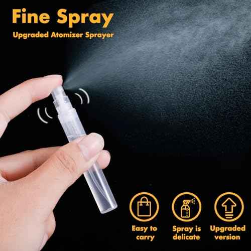 Mini Perfume Sample Bottles, 10 Pack 5 ml Plastic Small Perfume Spray Bottle, Fine Mist, Portable Perfume Travel Refillable Bottle, 2025 Upgraded atomizer sprayer for perfume, Clear