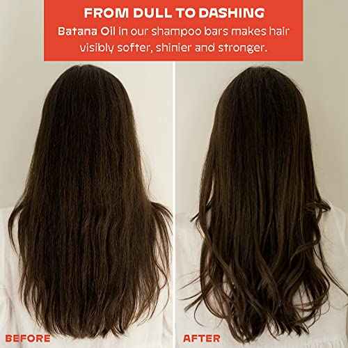 NOLE CARE Sustainable Bar Shampoo and Conditioner (2 pack) with Coconut & Batana Oil, for Frizz - Sustainable, PH Balanced, Sulfate Free, Plastic Free - 5.12 Oz