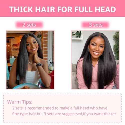 ShowJarlly Clip in Hair Extensions Real Human Hair 24 Inch Straight Clip Ins 8 Pcs Brazilian Remy Hair Extensions for Women #99J Burgundy 110g