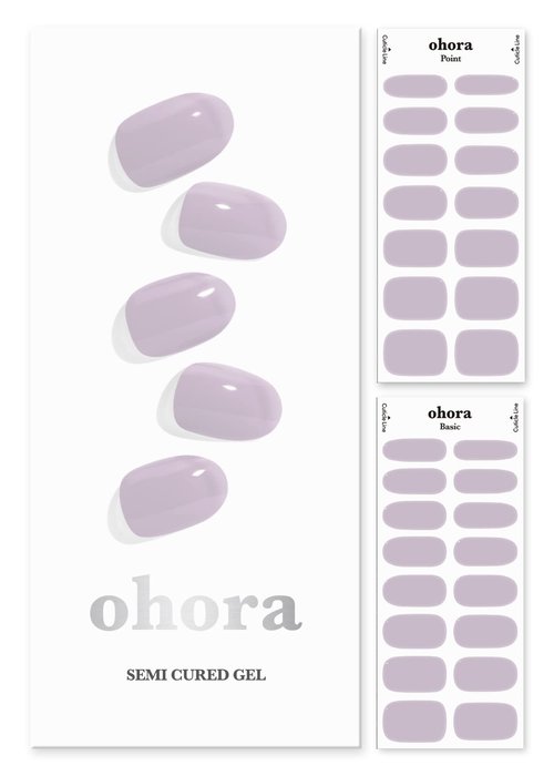 ohora Semi Cured Gel Nail Set of 2 (Pro Easy Peel Remover & N Cream Lavender) - Professional Salon-Quality Nail Care