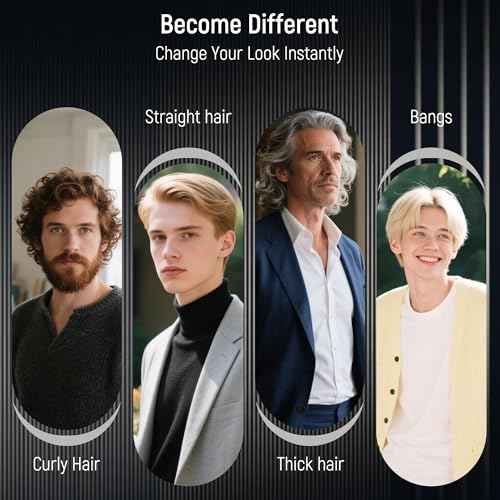 3PCS Comb Set Hair Combs for Men, Fine and Wide Tooth comb - Roller Brush for Adding Volume, Hair Styling mens comb for Styling and Grooming - Frosted Texture