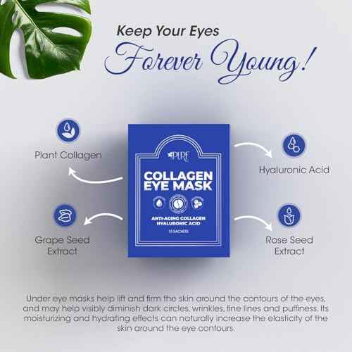 LA PURE 24k Gold Under Eye Mask for Dark Circles and Puffiness, Revitalizing & Non-Irritating Anti Aging Eye Patches with Hyaluronic Acid & Collagen - Dermatologically Tested - 15 Pairs Eye Gel Pads