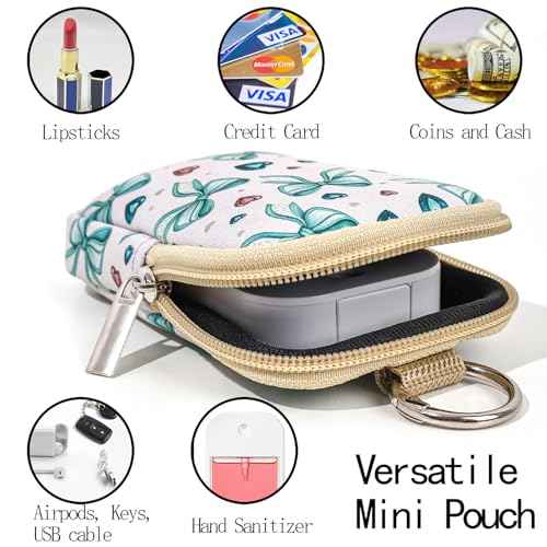COOKOOKY 2 Pack Hand Sanitizer Spray Case Compatible with Touchland, Hand Sanitizer Holder, Mini Zippered Pouch, Small Makeup Bag for Women Friends Girls Gifts Idea