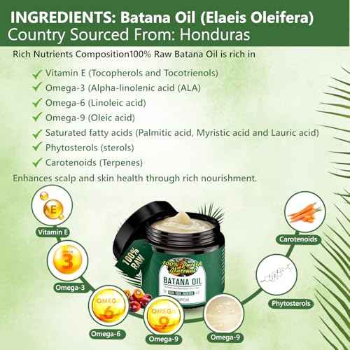 Batana Oil for Hair Growth - Dr. Sebi Pure batana oil from Honduras - Unrefined Raw hair oil Prevents Hair Loss - Promotes Hair Thickness - 100% Natural Organic - 7.7 Fl OZ