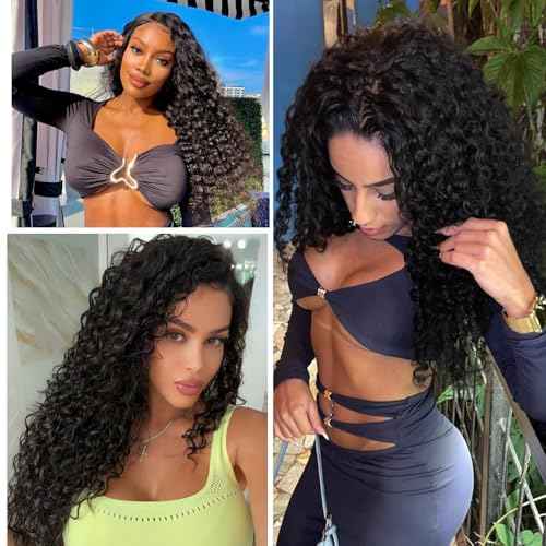 Knotless Pre-Separated Water Wave Human Hair Feather Crochet Hair Extensions Lightweight Reusable Crochet Hair Extensions Natural Color 16inch 120g