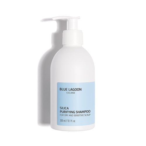 Blue Lagoon Skincare Silica Purifying Shampoo – Anti Dandruff Shampoo & Psoriasis Treatment for Skin – Mineral Salts, Silica, Soothing, Fragrance-Free, 300ML
