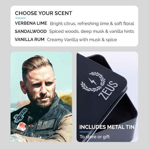 ZEUS Starter Beard Wash & Beard Oil Kit for Men, Softens, Hydrates & Moisturizes Facial Hair, Promotes Healthy Growth & Shine (Made In USA) Vanilla Rum