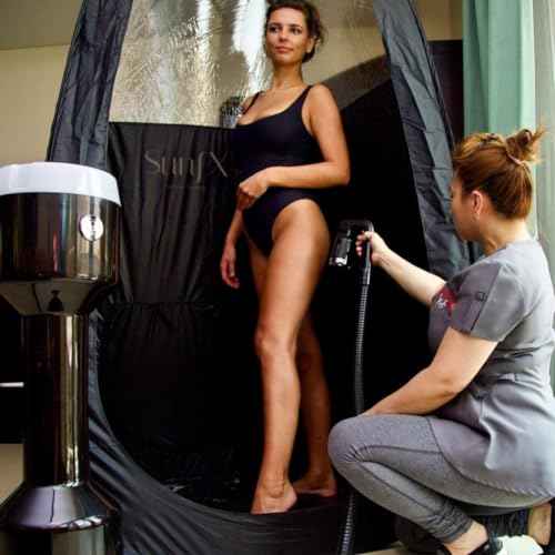 SunFX Professional Pop Up Tent | Sunless Tanning Booth for Home or Salon Use with Carrying Bag