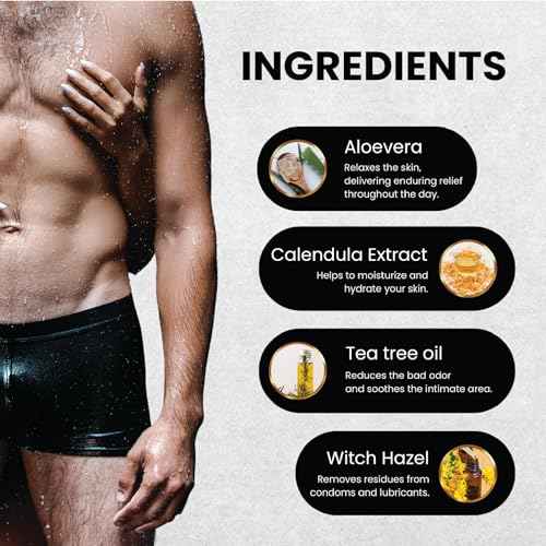 Skin Elements Men's Intimate Wash JUMBO Pack | with Refill | For 180 Days | 14.2 fl. oz | pH Balanced Hygiene Foaming Wash | Controls Bad Odor | with Tea Tree Oil | Super Saver Pack |
