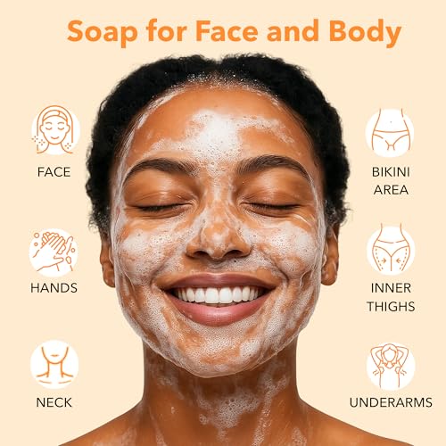 Kojic Acid Complexion Brightening Soap Bar with Vitamin C, Turmeric, Retinol, Collagen & Hyaluronic Acid ? Brightening Face & Body Soap ? Supports Brighter Skin, Even Skin Tone ? 2 Pack