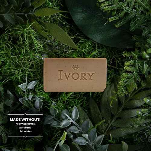 Ivory Exfoliating Bath Bar Soap, Designed for Whole Family with Plant-Based Cleansers, Made Without Heavy Perfumes, Parabens or Phthalates, Warm Vanilla + Oat Milk Scent, 3.17 oz (8 Count)