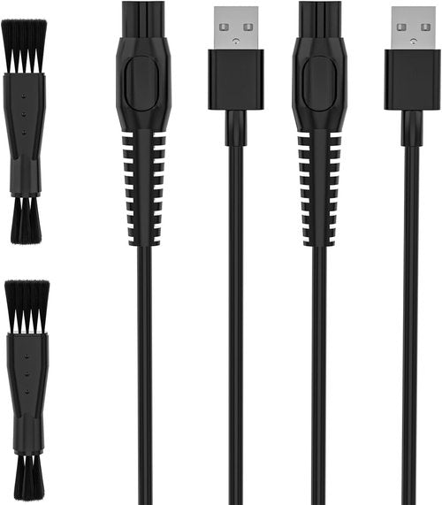 lezbcoaoa 5V Charger Cable [2-Pack] for Philips Norelco OneBlade Charger, Replacement QP2724, QP2834,QP2720, QP1324, MG5910, QP1924, QP4631, MG7910, MG9510, QP2734, 5ft Beard Trimmer USB Cord