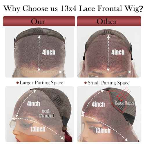 Gemlong 22 Inch 99J Burgundy Lace Front Wigs Human Hair Body Wave 13x4 HD Transparent Pre Plucked Glueless Lace Frontal Wig Human Hair 200% Density Red Wine Colored Human Hair Wigs for Women