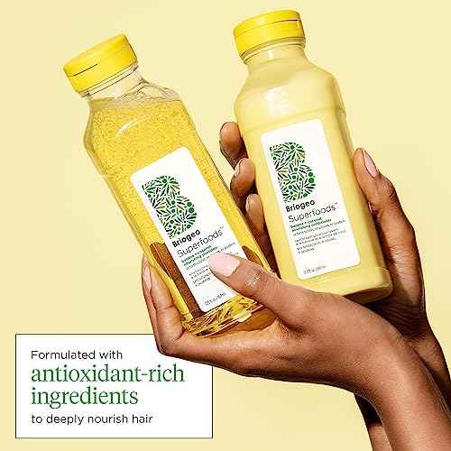 Briogeo Superfoods Banana + Coconut Hair Pack, Replenish Dull, Dry Hair and Supports Healthy Hair and Scalp, Moisturizing for All Hair Textures, Hydrating Cleanse, Vegan, Cruelty-Free, 2 x 12.5 fl oz
