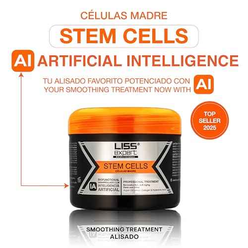Liss Expert Stem Cells Smoothing Treatment ? Organic Keratin & Argan Oil ? Nanoplasty for Frizz-Free Repair & Shine ? Professional Straightening(250 ml-Shoulder Length)