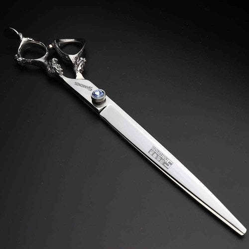 Professional Hairdressing Scissors 7/7.5/8 Inch Hairdressing Scissors Gold and Black Gold Dragon Scissors (9 Inch Flat Scissors)