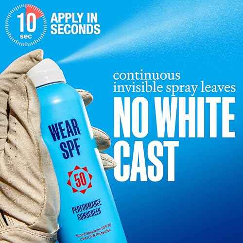 Wear SPF Performance Sport Sunscreen Spray ? Water & Sweat-Resistant SPF 50, 3-pack