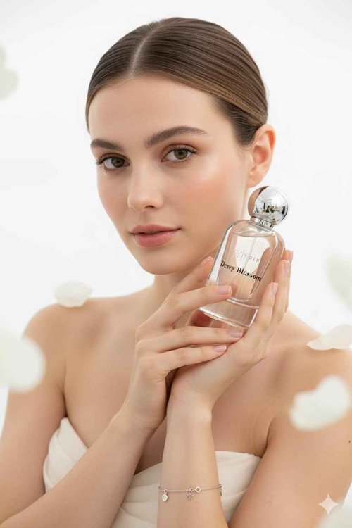 NOIR Dewy Blossom Eau de Parfum for Women – Fresh, Fruity and Floral Fragrance of Pear, Freesia & Rose with a soft Amber base | Long Lasting Luxury Scent – 100ml / 3.4 Fl Oz