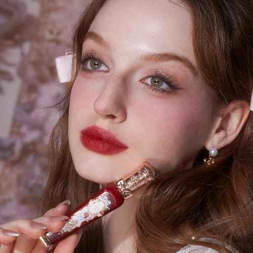 Flower Knows Strawberry Rococo Cloud Lip Cream 3-Piece Set,S03+S05+S08 with Canvas Tote Bag & Hair Clip,Velvety Matte Liquid Lipsticks,Moisturizing Long Lasting Lip Stain for Girls & Women