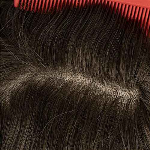 Amiable toupee for men 0.02-0.04mm Ultra Thin Skin Mens Hairpieces 100% European Virgin Human Hair System for Men Soft Skin V-looped mens toupee human hair mens hair piece Color#5 Dark Blonde