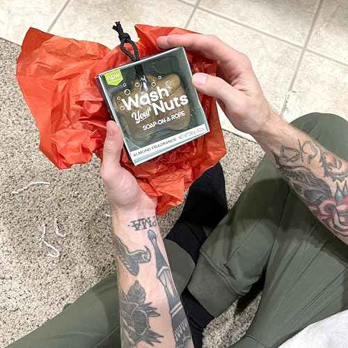 NPW-USA Hello Handsome Wash Your Nuts Soap-On-A-Rope, Nutty Almond