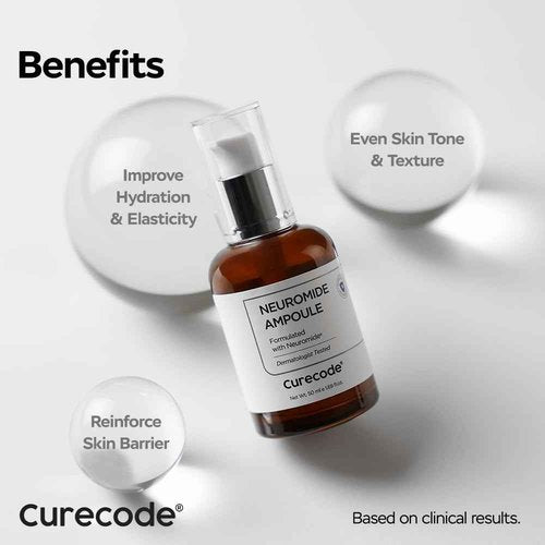 CURECODE Neuromide Ampoule (50 mL) Neuromide Ampoule, Concentrated Ceramide Complex Serum for Deep Hydration and Anti-Aging, Formulated for Sensitive Skin