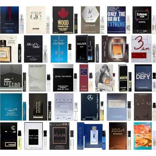 Cologne High End Designer Fragrance Sampler Set for Men - (Pack of 8 Sample Vials)