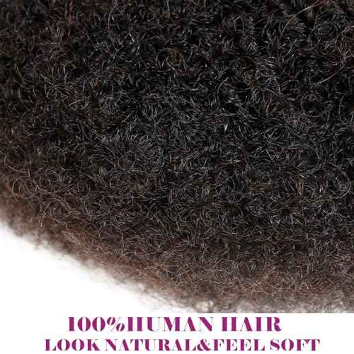 Afro Kinky Bulk Human Hair For Dreadlock Extensions Repair Locs,Twist Braiding, 100% Human Braiding Hair £¬30Grams each bundles Total (10Inch #1B 8bundles)