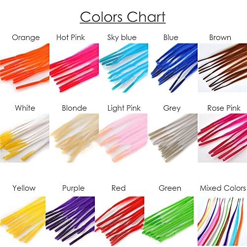 Rainbow Hair Extensions Kit: 90-100 Pcs, 21 Inch I-Tip Colored Microlink Hair Set for Women, Kids - Gifts, Cosplay, Parties, Highlights (Multi-Colors Kit)