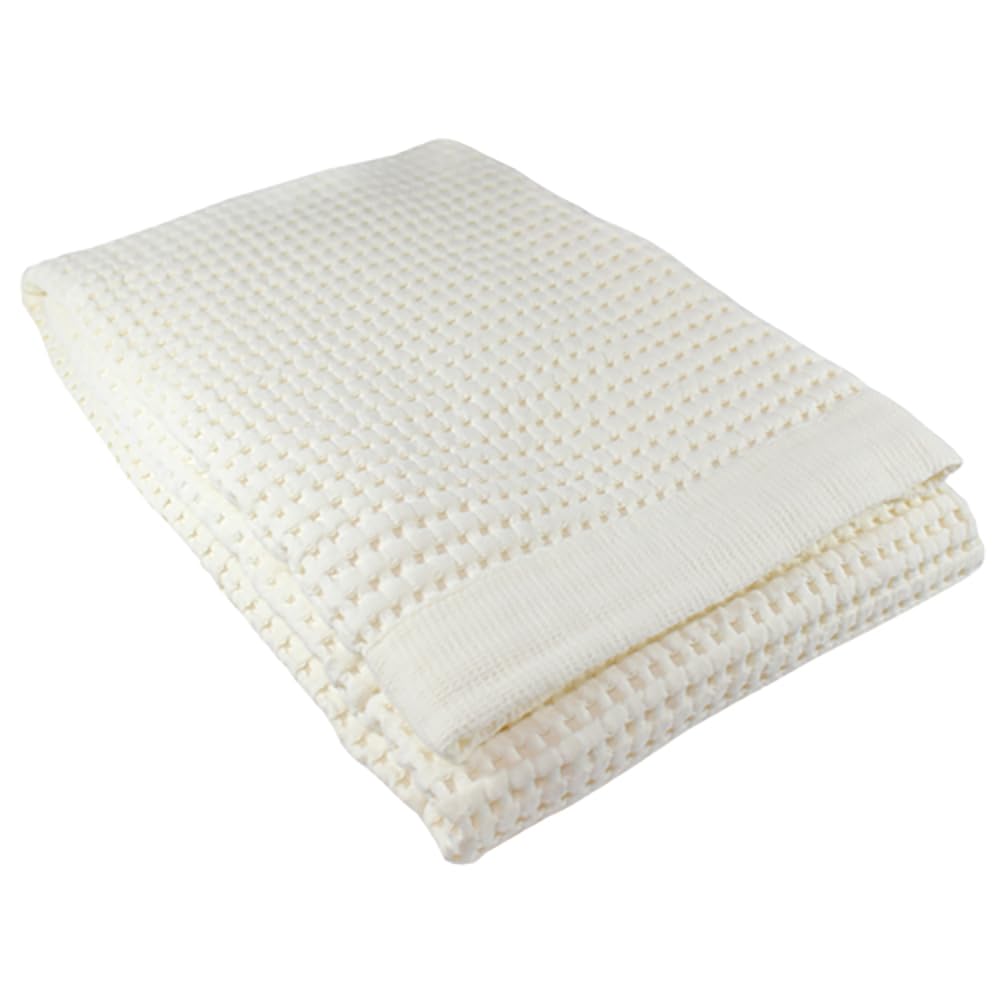 GILDEN TREE Waffle Towels Quick Dry Lint Free Thin Bath Towel, Modern Style (Cream)