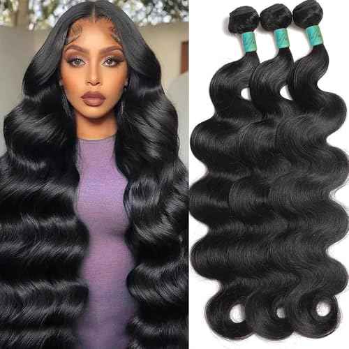 12A Human Hair Bundles Body Wave 3 Bundles Human Hair 16 18 20Inch Unprocessed Brazilian Virgin Hair Bundles Deals Quick Weave Hair Extension