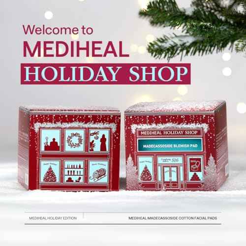MEDIHEAL Toner Pads [Madecassoside] Blemish Care - Holiday Gift Edition - Centella Asiatica to Improve Uneven Skin Tone - Vegan Hypoallergenic Face Gauze (100 Count)