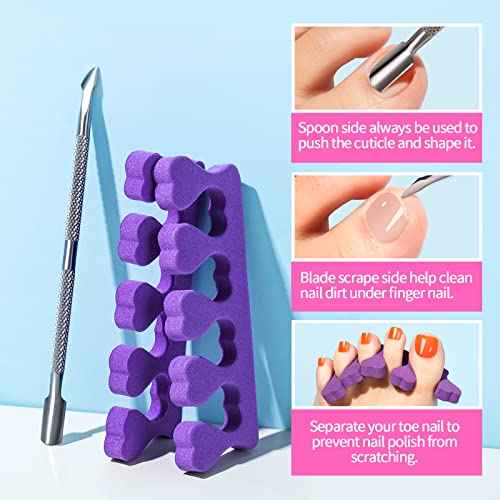 Teenitor Press On Toenail Tips with Glue, Clear False Toenails Kit, Acrylic Toe Tips