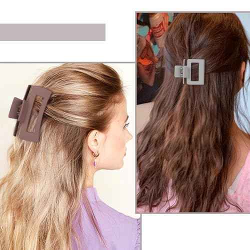 Hair Claws 16 Pcs Hair Clips for Women Thin Thick Curly Hair Large and Small Matte Banana Clips Strong Hold Nonslip